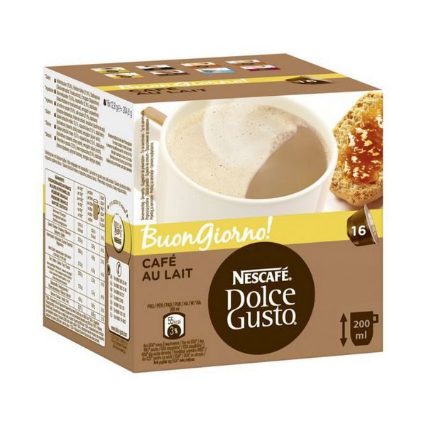 kuva Kahvikapselit laatikossa Nescafé Dolce Gusto 65835 Au Lait (16 uds)