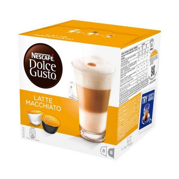 kuva Kahvikapselit laatikossa Nescafé Dolce Gusto 98386 Latte Macchiato (16 uds)